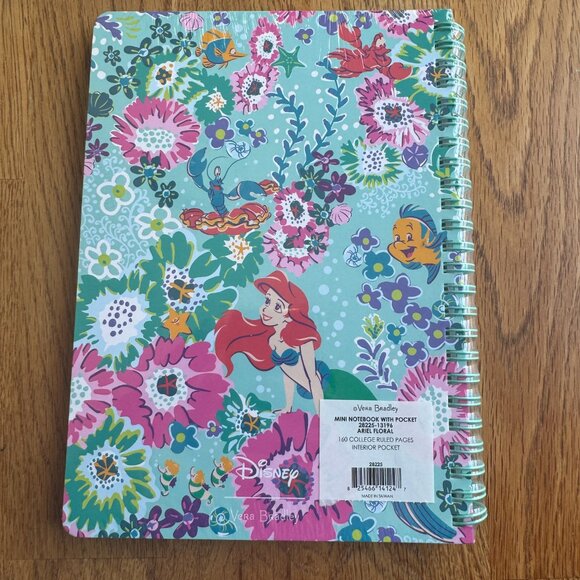 Vera Bradley Disney Little Mermaid Mini Notebook NWT - Picture 4 of 5